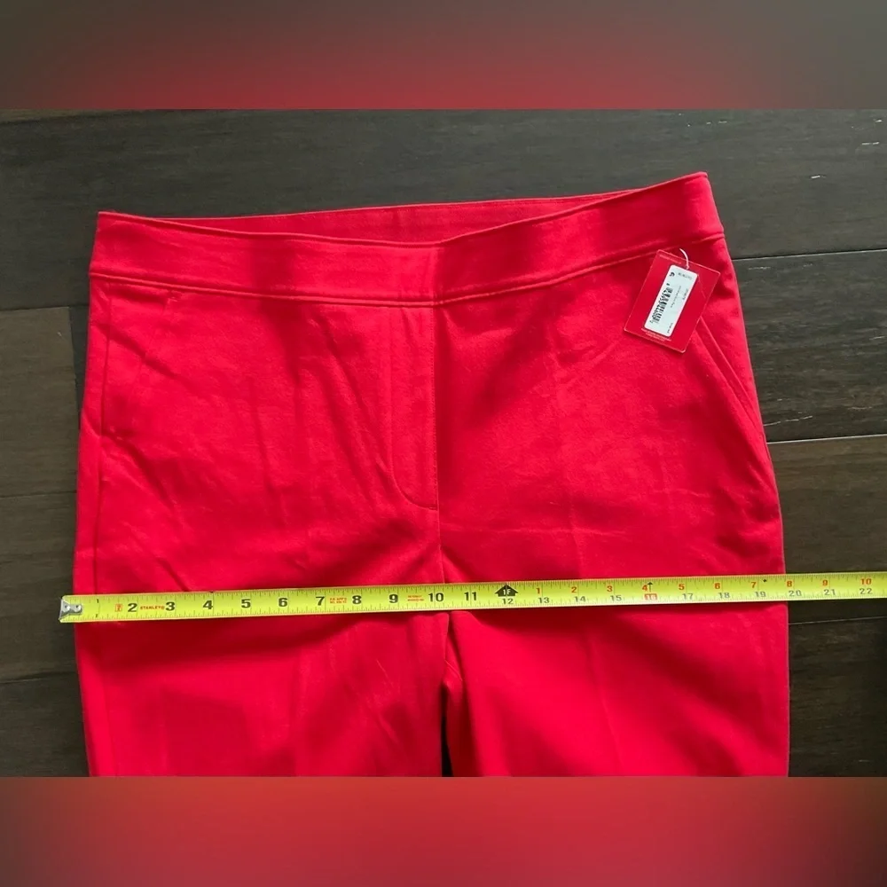 SPANX Red Straight Leg Pants with Sleek Design